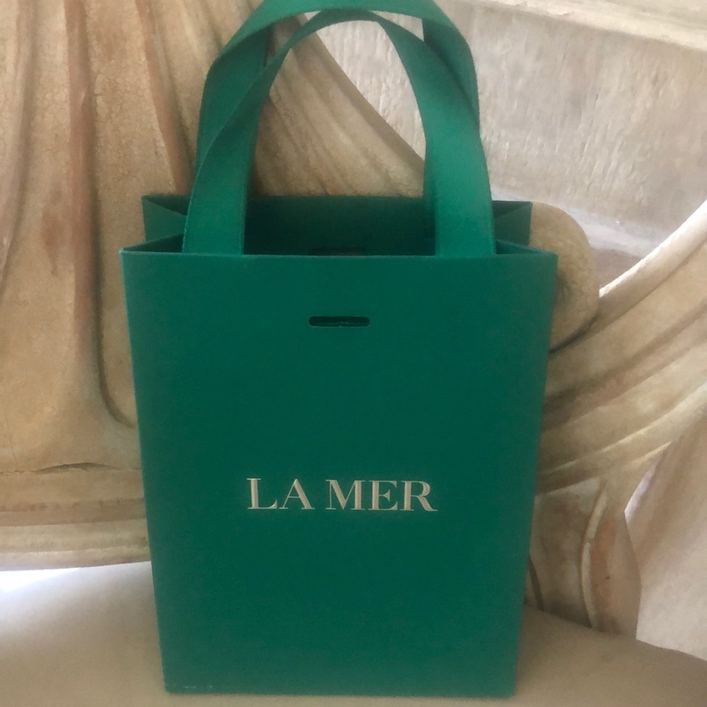 La Mer Small Luxury Green Paper Gift Bag / Gently Used  / Authentic